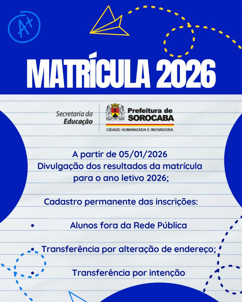 Comunicado recesso escolar papel simples azul amarelo post instagram